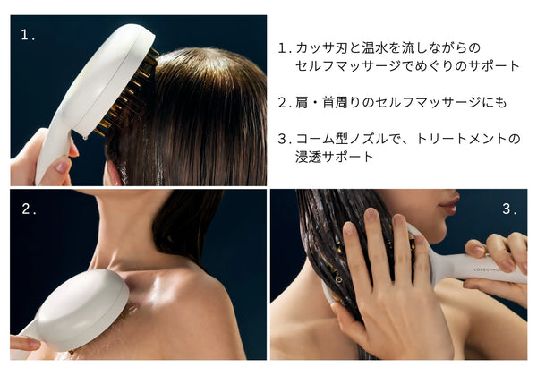 LOVECHROME Scalp Care Shower Head SS Silver