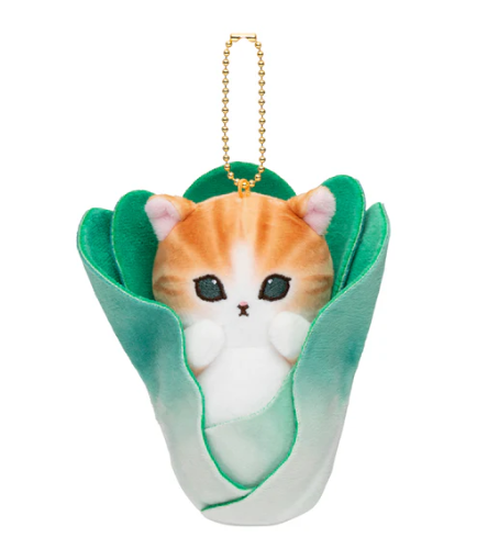 mofusand – Mofumofu Marche Freshly Picked Bok Choy Meow Mascot Keychain