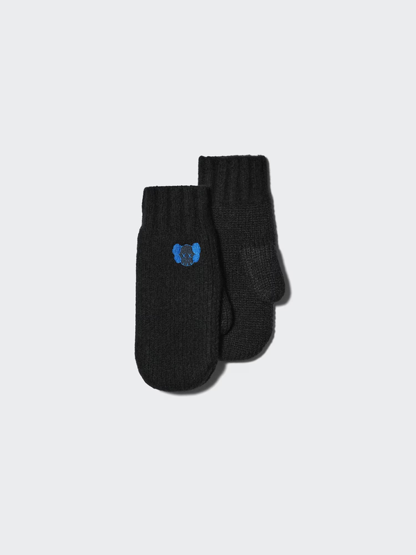 Uniqlo KAWS Winter HEATTECH Soufflé Yarn Knit Mittens