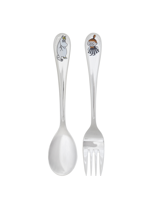 Moomin Kids Spoon & Fork Set Snorkmaiden / Little My – Stainless Steel Cutlery