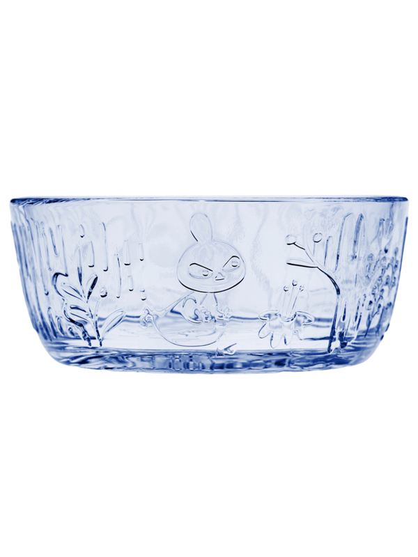 Moomin Glass Bowl 350ml Aqua Blue
