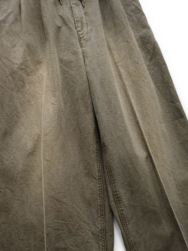 Kapital Canvas Easy Trousers (Center Pleated) Pants