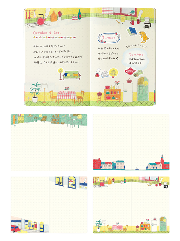 Midori Yuru Log B6 Dot Grid Notebook - Daily Life Design (15400006)