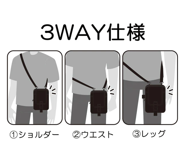 Universal Studios Japan Resident Evil R.P.D. Black Halloween Limited 3-Way Bag