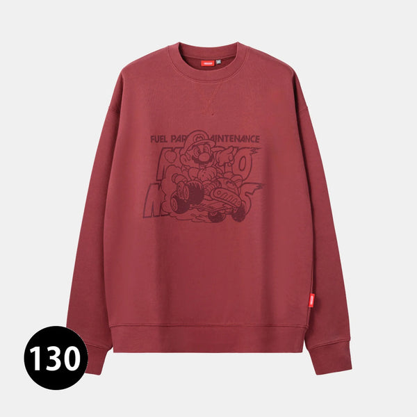 Mario Kart World Crewneck Sweatshirt Unisex Cotton Blend Long Sleeve Top