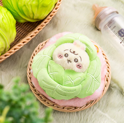 Chiikawa Baby Rabbit Plush Doll with Cabbage Soft Toy