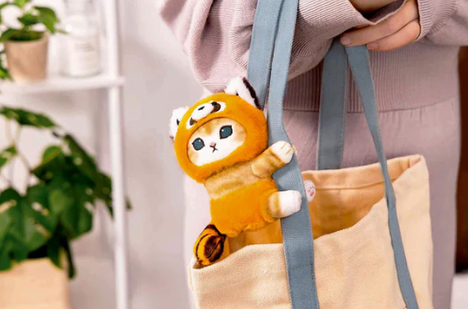 mofusand Grabby Meow Clip Plush Red Panda Meow Mini Mascot Keychain