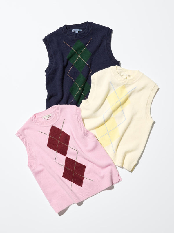 【PRE-ORDER】UNIQLO Wool Cashmere Crew Neck Vest Style 487520