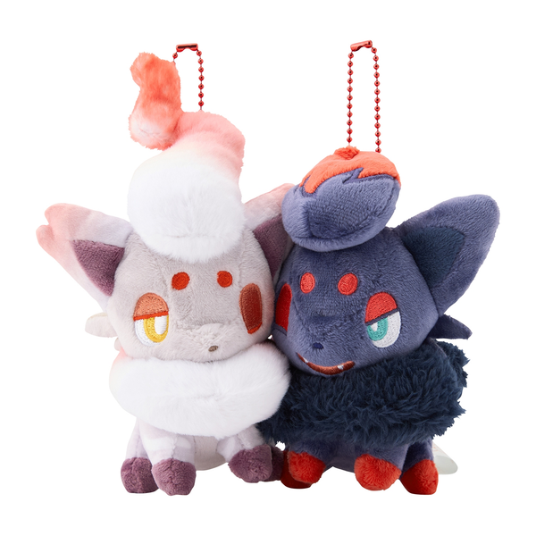 Pokemon Center Limited Zorua & Hisuian Zorua Magnetic Plush Keychain