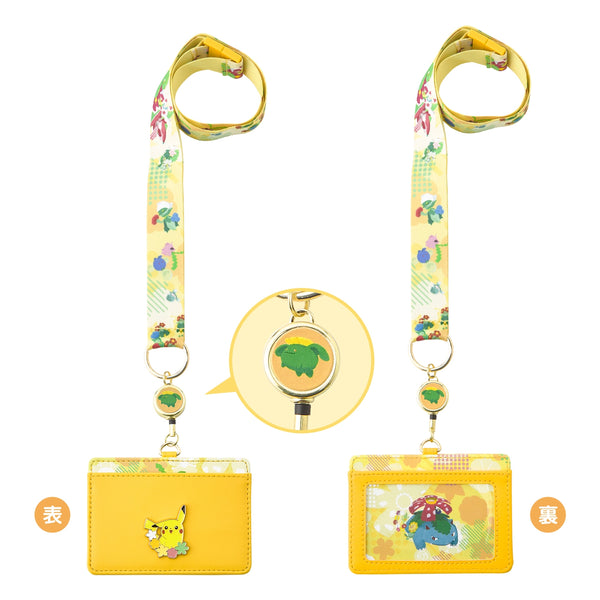 Pokemon ID Card Holder with Lanyard – Floral Design Collection