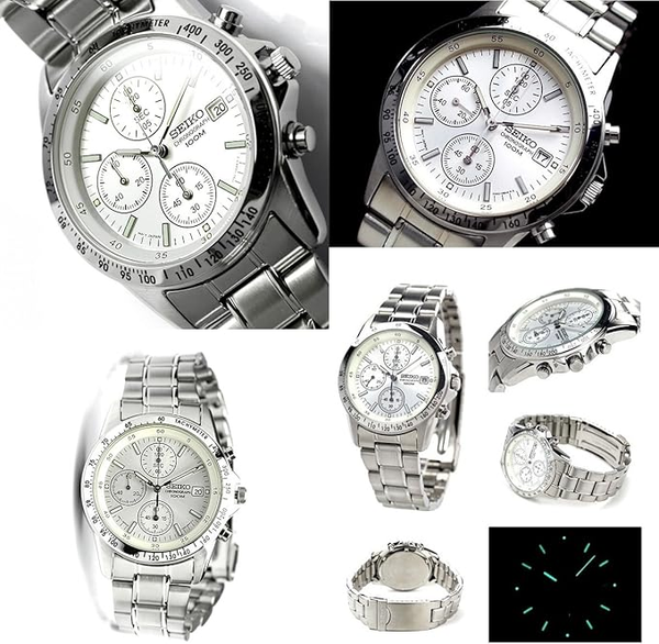 Seiko SND363PC Stainless Steel Chronograph Quartz Watch