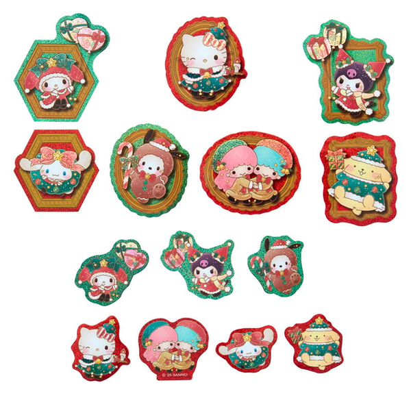 Sanrio Characters Christmas Holographic Sticker Set