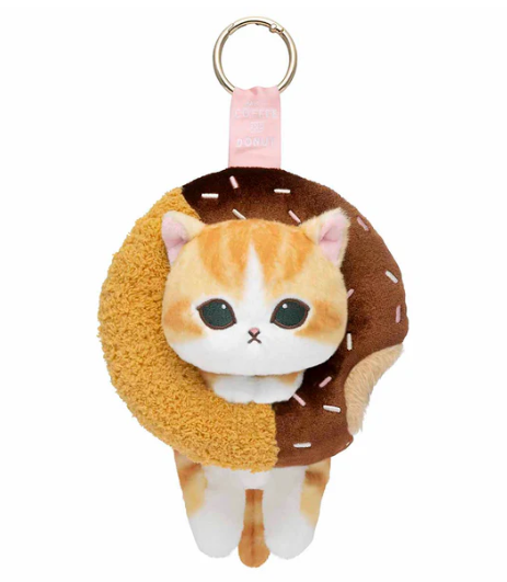 mofusand – Coffee and Donuts Half Chocolate Mascot Keychain