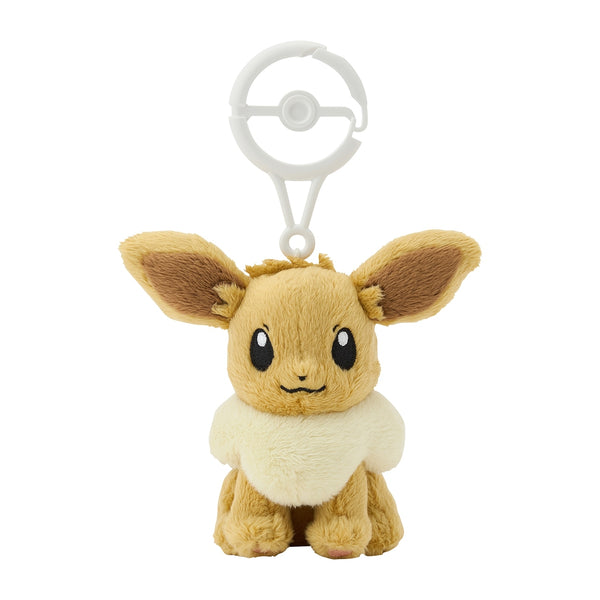 Pokemon Eevee Plush Mascot with Poke Ball Carabiner