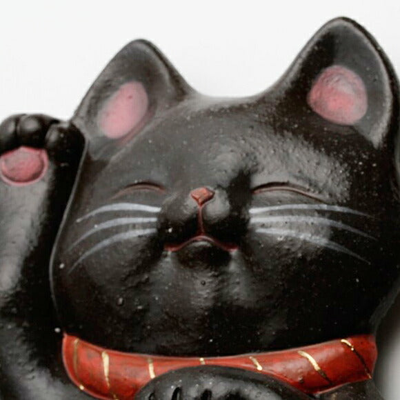 Japanese Ceramic Lucky Cat Pendulum Wall Clock Black Cat Design Pre order