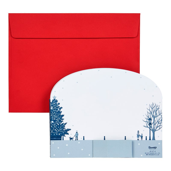 Sanrio Christmas Navy Blue City Scene 3D Greeting Card