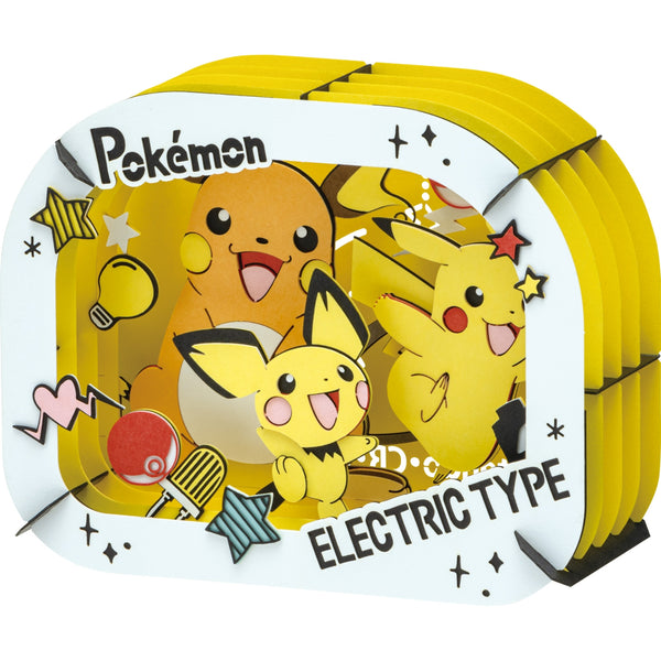 Pokemon Paper Theater Pichu Pikachu Raichu Electric Type Paper Craft Kit