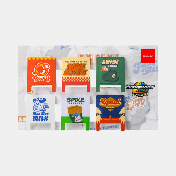 Mario Kart World Signboard Clip Set – Character Decorative Clips (Set of 6)