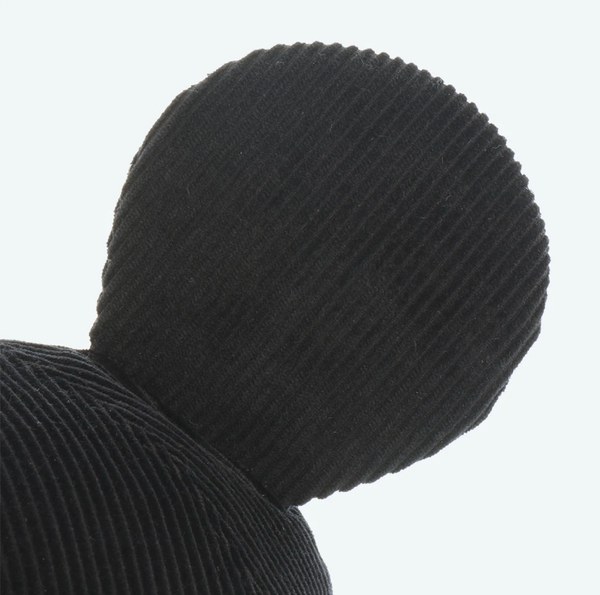 Tokyo Disney Resort Black Corduroy Fleece Mickey Mouse Ear Hat