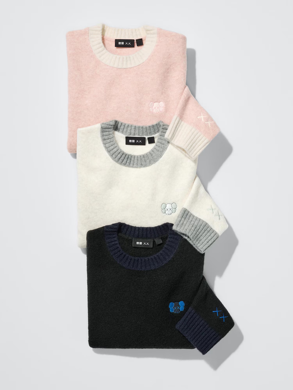 Uniqlo KAWS Winter Soufflé Yarn Crew Neck Sweater