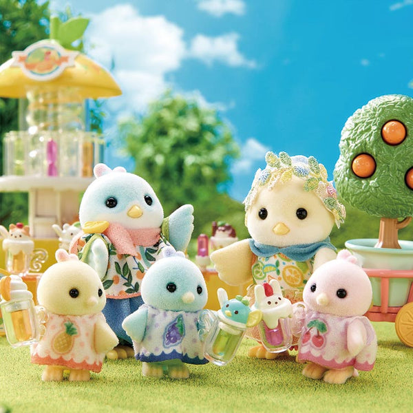 Sylvanian Families Epoch FS-62 Doll Set  Citrus Bird Family