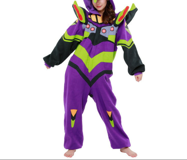 SAZAC Kigurumi Pajamas - Glow-in-the-Dark Evangelion Unit-01 Cosplay Costume