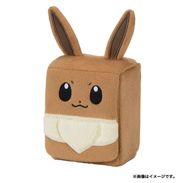 Pokemon Card Game Plush Deck Case Eevee Card Storage Box