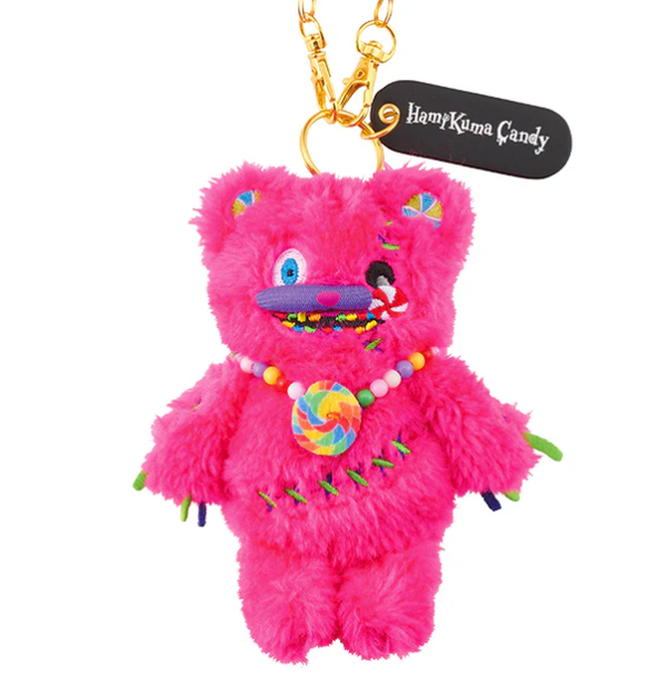 USJ Hamikuma Pink Mascot Keychain with Strap