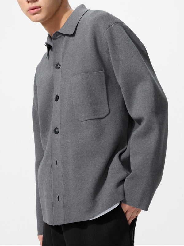 Uniqlo Milano Rib Shirt Cardigan