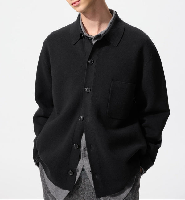 Uniqlo Milano Rib Shirt Cardigan