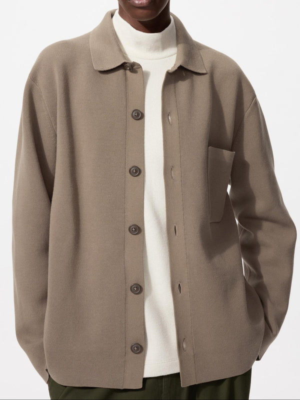 Uniqlo Milano Rib Shirt Cardigan