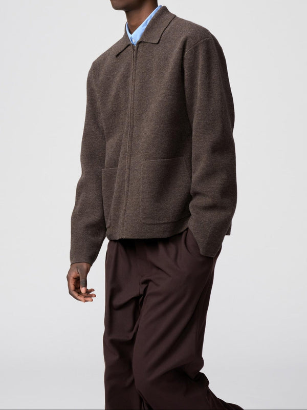 Uniqlo C Wool Blend Knit Full-Zip Jacket