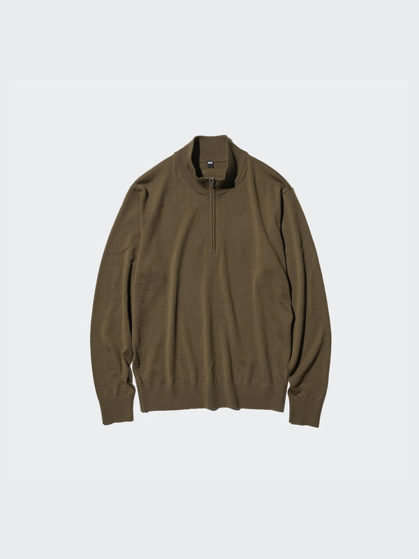 Men’s 100% Merino Wool Half-Zip Sweater--【PRE-ORDER】