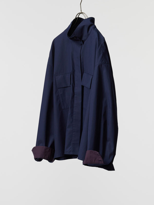 UNIQLO Cotton Stand-Collar Shirt Jacket