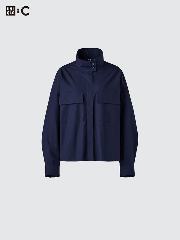 UNIQLO Cotton Stand-Collar Shirt Jacket