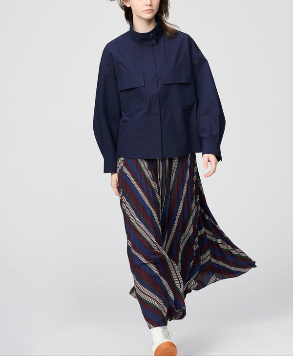 UNIQLO Cotton Stand-Collar Shirt Jacket