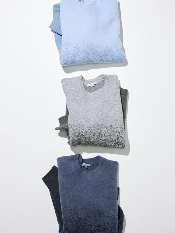 Uniqlo Soufflé Yarn Gradient Crew Neck Sweater