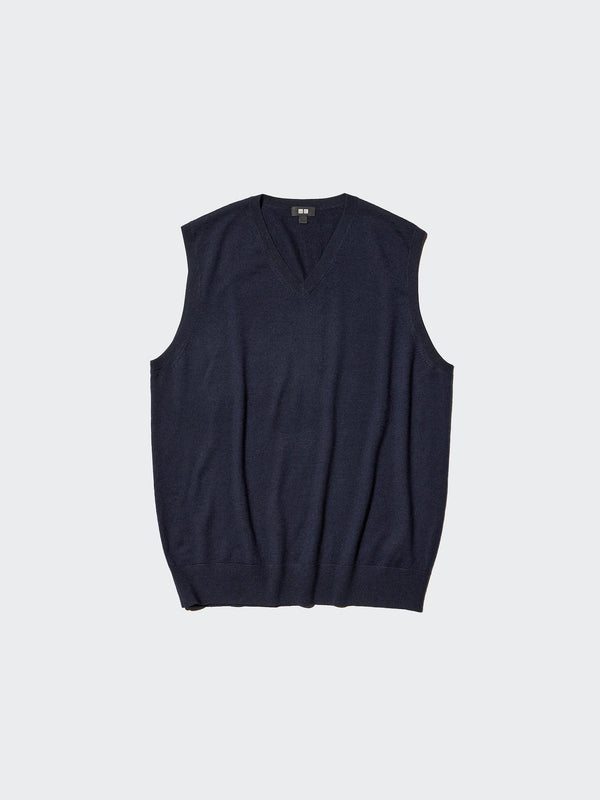 Uniqlo Extra Fine Merino Wool V-Neck Vest
