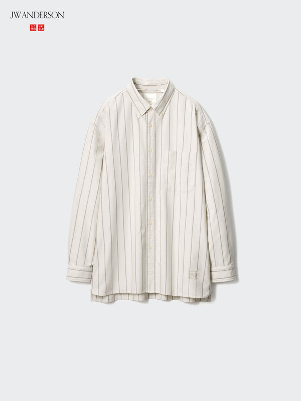 Uniqlo Oversized Oxford Striped Shirt