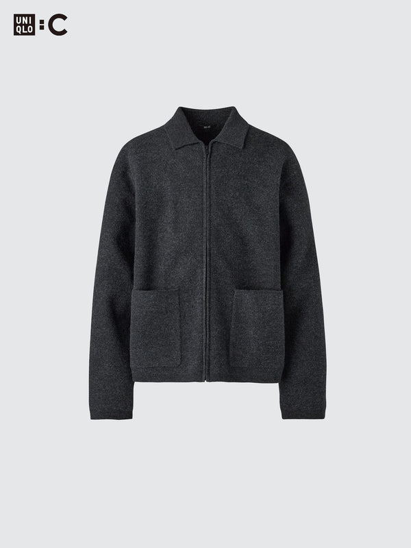 Uniqlo C Wool Blend Knit Full-Zip Jacket