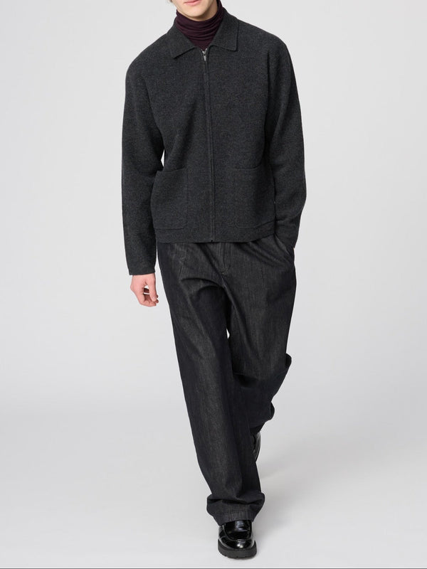Uniqlo C Wool Blend Knit Full-Zip Jacket