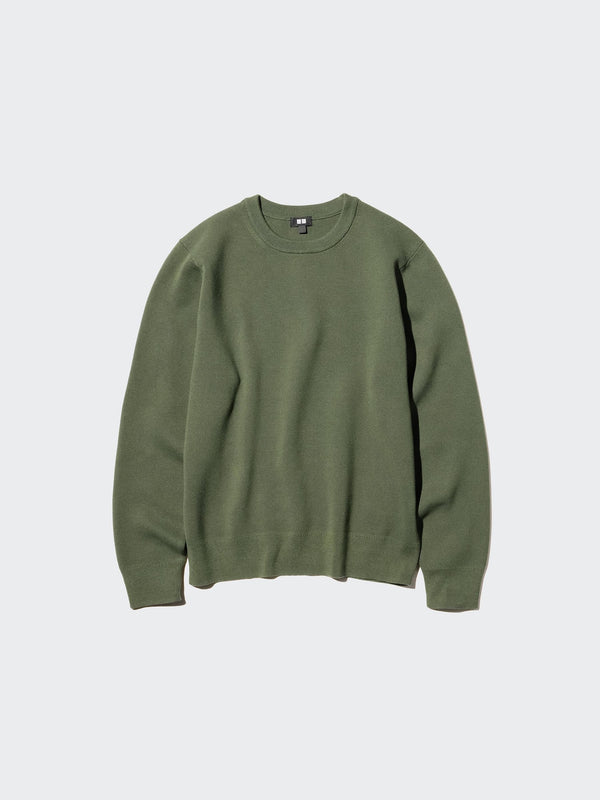 UNIQLO Washable Milano Rib Crew Neck Sweater