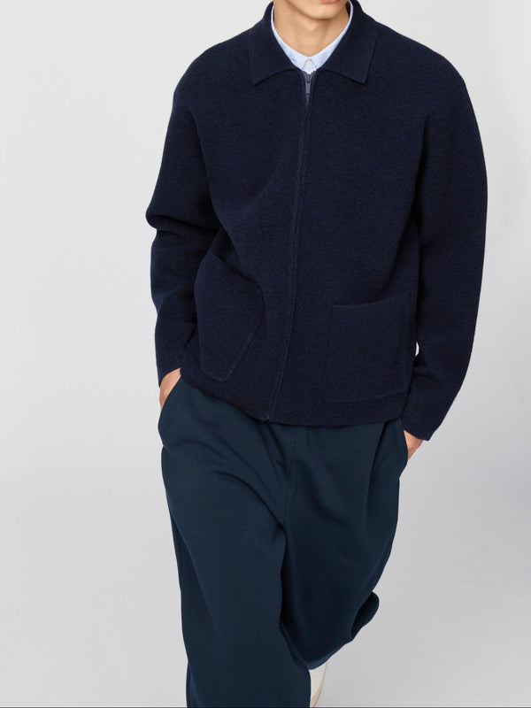 Uniqlo C Wool Blend Knit Full-Zip Jacket