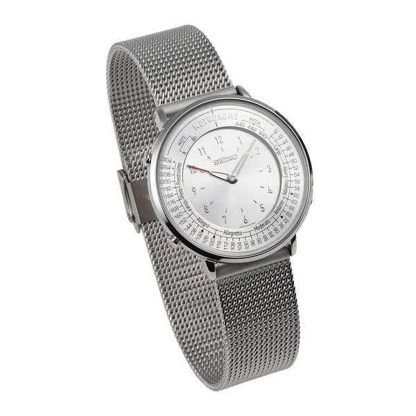 Seiko SMW007A Metronome Standard Line Silver Mesh Band Watch