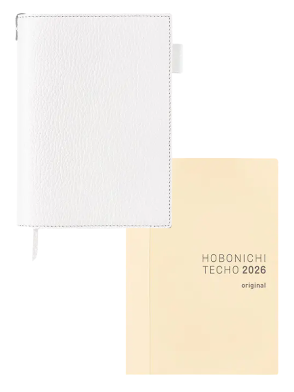 Hobonichi Techo 2026 A6 Original Planner Cover ARTS&SCIENCE Matte Shrink Leather White