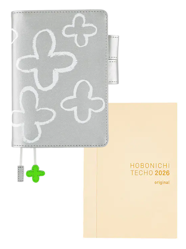 Hobonichi Techo Original A6 Cover Makoto Matsubayashi Silver Flower
