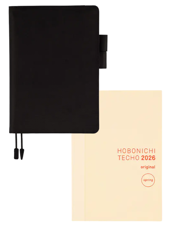 Hobonichi Techo 2026 Colors Planner Cover – Black × Clear Blue