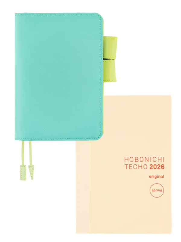 Hobonichi Techo Colors Aqua Lime Cover Original Size A6 Polyester Planner Cover