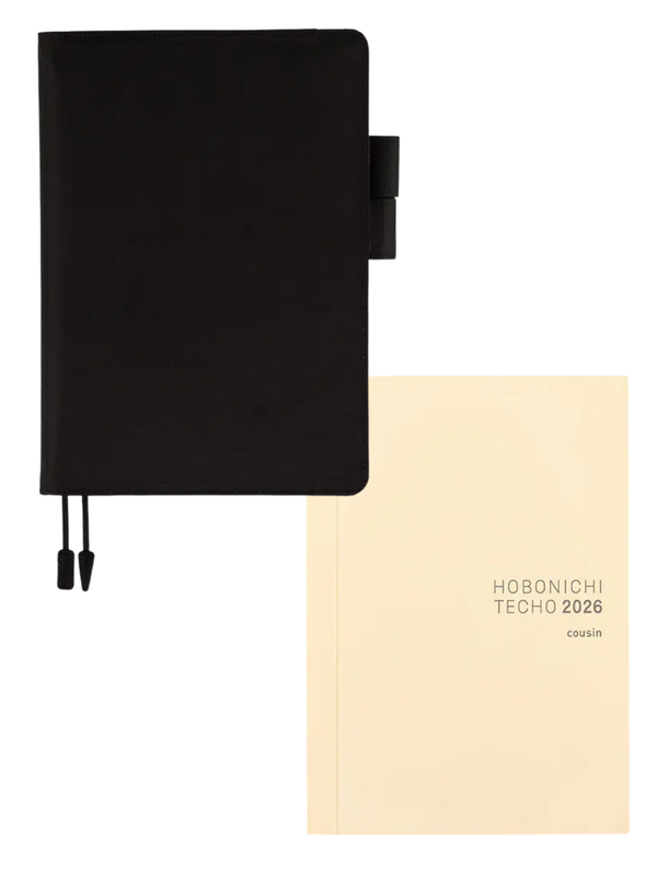 Hobonichi Techo 2026 Colors Planner Cover – Black × Clear Blue