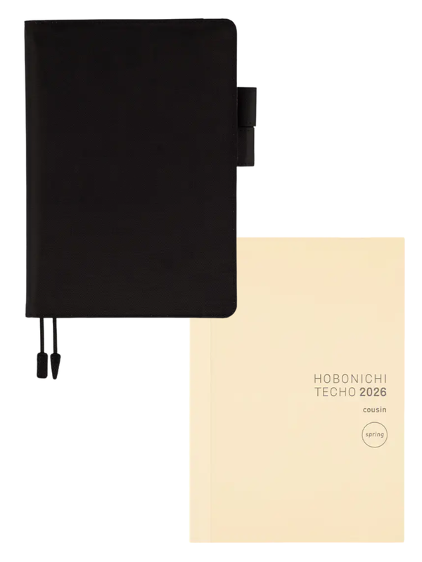 Hobonichi Techo 2026 Colors Planner Cover – Black × Clear Blue